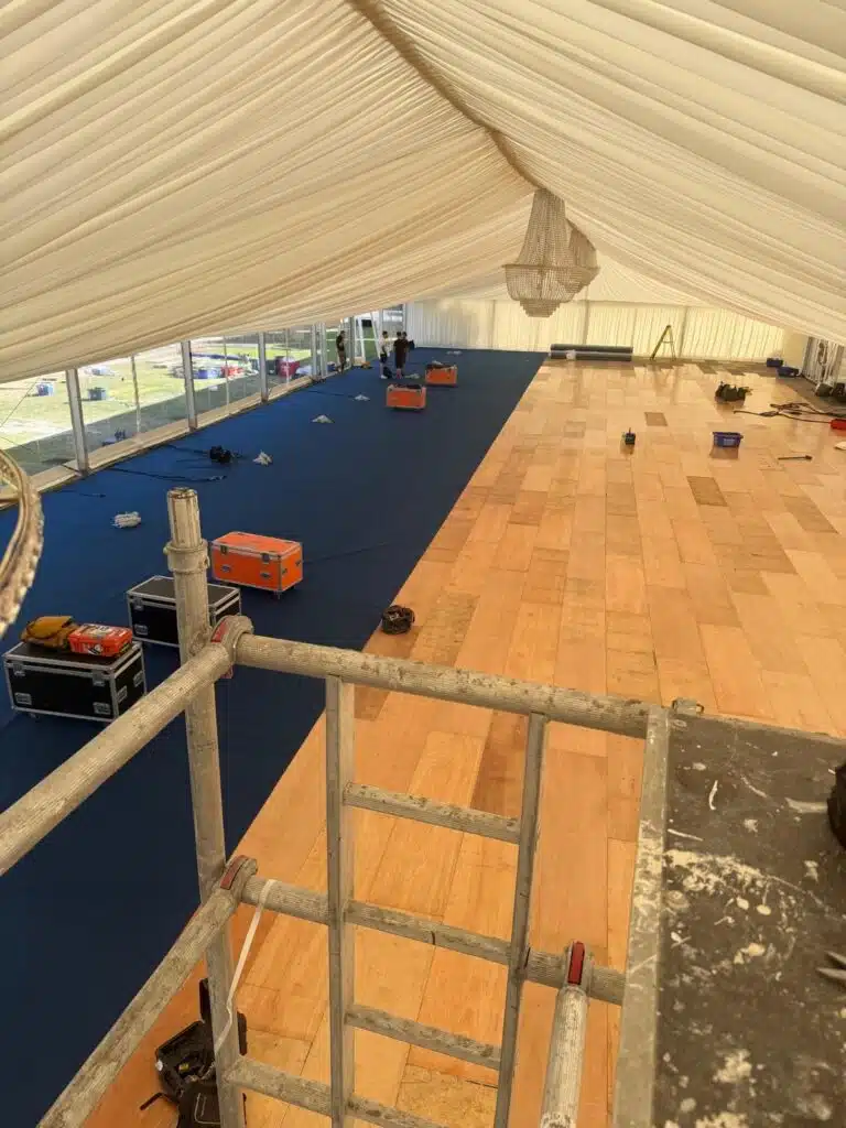 Carpet being layed
